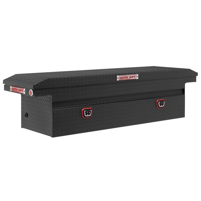 Weather Guard Tool Box 121-52-04 Crossover; Low Profile; Single Lid; Powder Coated; Textured Matte Black; Aluminum; 11 Cubic Feet Capacity