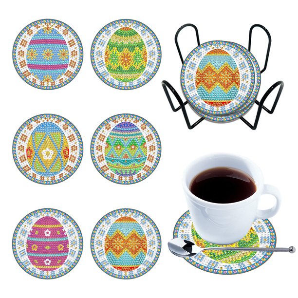 Kit de Posavasos con Estante de Almacenamiento Ygjytge Dibujos Animados 10 cm