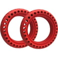 thumbnail image 1 of 2x Solid Tire for Xiaomi Scooter M365, Hard Honeycomb Wheel Anti Puncture Anti Slip Puncture Proof Solid Front/Rear (2x RED Solid Tire), 1 of 5