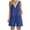 Blue, variant on Teissuly 2PC Fashion Woman Round Neck Sleeveless Blouse +Loose Pockets Pants Sets