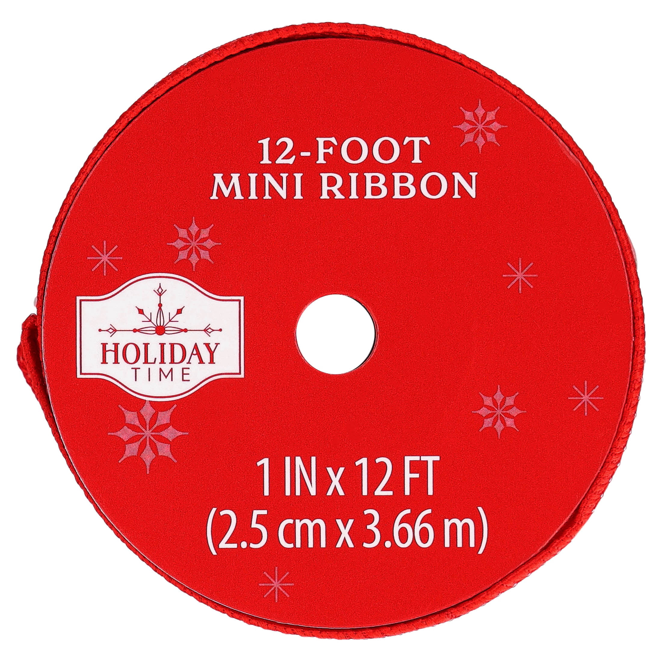 Multicolor Peppermint Candy Mini Christmas Ribbon, 1" x 12', by Holiday Time