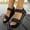 Black, variant on Roman Casual Comfortable Platform Beach Shoes for Women, Soft Sole Velcro Sandals with Adjustable Double Strap, Arch Support Athletic Hiking Water Summer Sandals