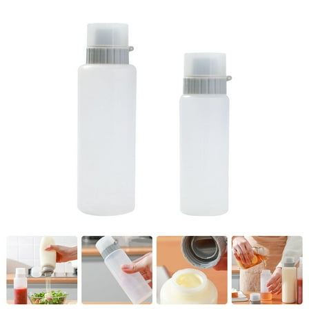 LEORX Squeeze Ketchup Bottles Grey PP 2Pcs