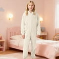 thumbnail image 4 of RUTAYY Children Boys Girls Jumpsuits Long Sleeve Soft Cozy Solid Color Zipper Home Wearr Trendy Classic Romper, 4 of 6