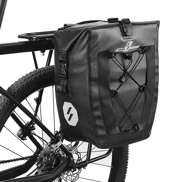 27L Waterproof Bike Rear Rack Bag Bicycle Pannier Bag Cycling Touring Grocery Bike Trunk Bag