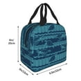 thumbnail image 3 of Lsque Turtles and Waves Pattern Lunch Bag Women/Men Insulated Lunch Box,Small Leakproof Cooler Food Lunch Containers Reusable High Capacity Lunch Tote Bags, 3 of 6