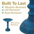 thumbnail image 3 of Sunnydaze Backyard Beauty Freestanding Cast Aluminum Outdoor Bird Bath, Blue Patina, 3 of 14
