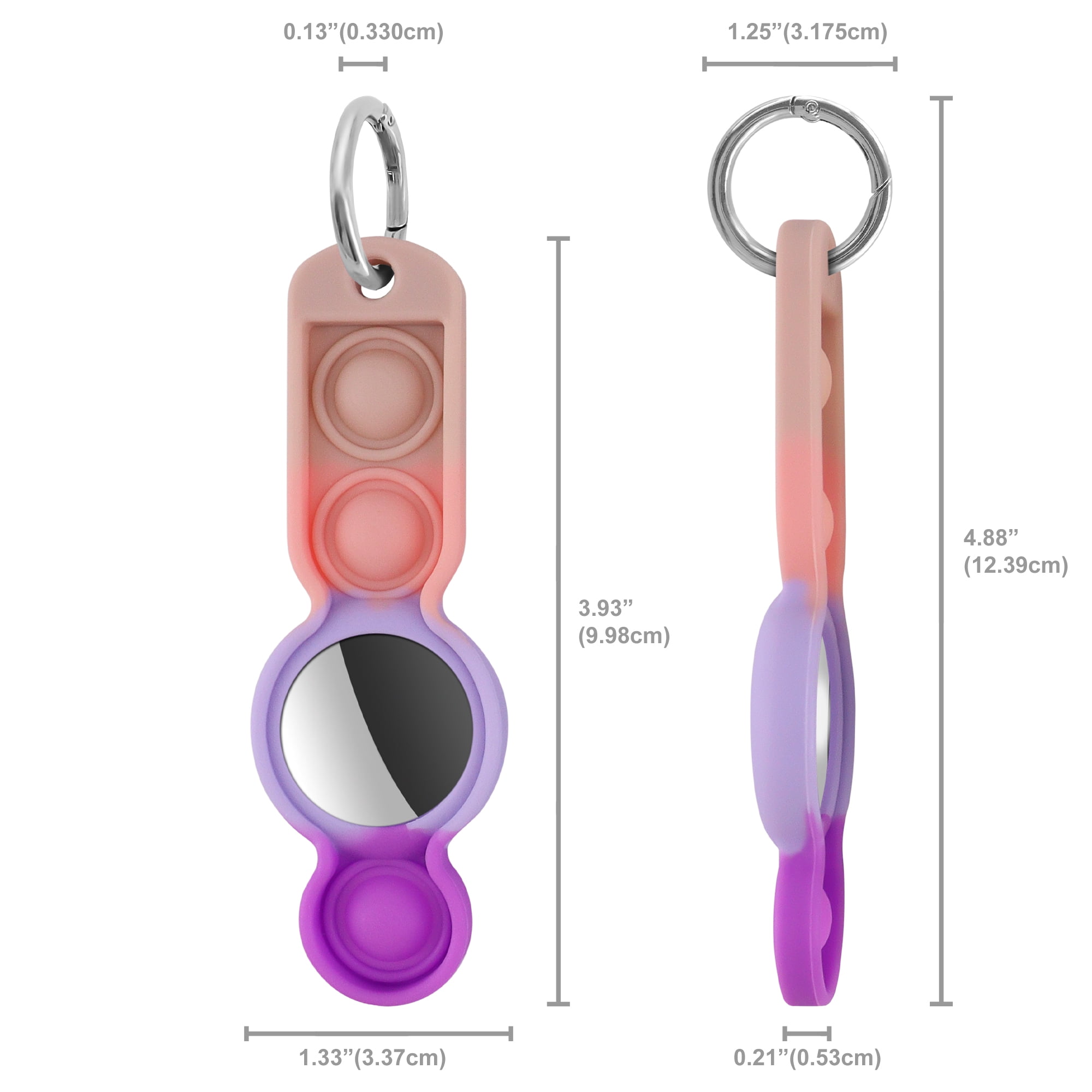 IJOY Silicone Pop Airtag Holder - Multi Pink Purple