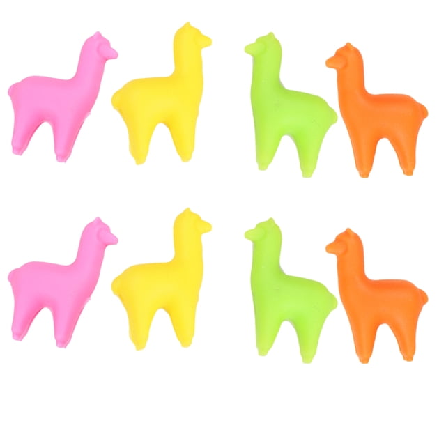 8pcs Alpaca Design Wine Glass Markers Creative Cup Identifier Party Goblet Wine Drinking Cup Marking Label (Random Color)