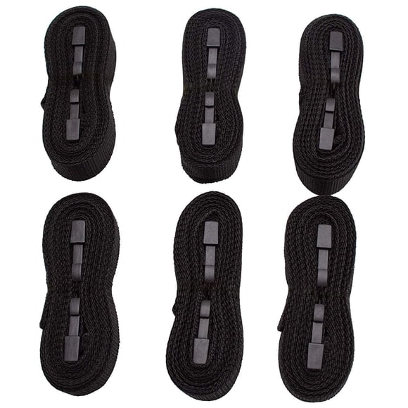 iCOVER Boat Cover Tie Down Straps Length Adjustable Tightening Strap, 150 inch (12 ft 6 in) Long x 1” Wide, Male+Male, 6 Packs, IBCA0001