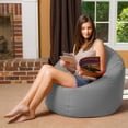 thumbnail image 3 of Posh Creations Bean Bag Chair, Adults, Kids, 4 ft, Gray, 3 of 4
