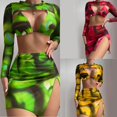 thumbnail image 4 of ZPAQI Women Flower Print Swimwears 4 Pieces Swimsuits Bikinis Swimwears Beachwears, 4 of 17
