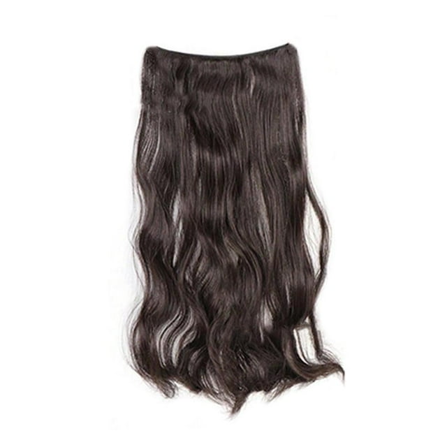 Synthetic V-shaped Long Curly Water Wave Clips In Hair Extensions Hair Piece
