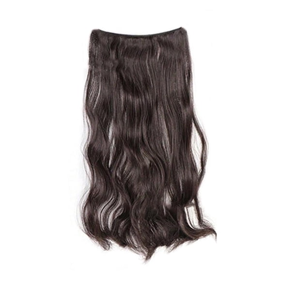 Synthetic V-Shape Long Curly Water Wave Clip-In Hair Extensions, Voluminous Natural Look Hair Piece for Women, Heat-Friendly Fiber, Easy Wear