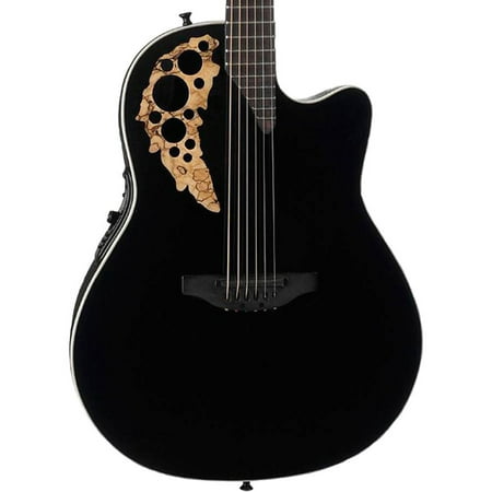 Ovation Elite TX Plus 1868TXP-5GSM Super Shallow Acoustic-Electric Guitar (Black Spalted Maple) with Padded Soft (Best Acoustic Guitar For $1000)