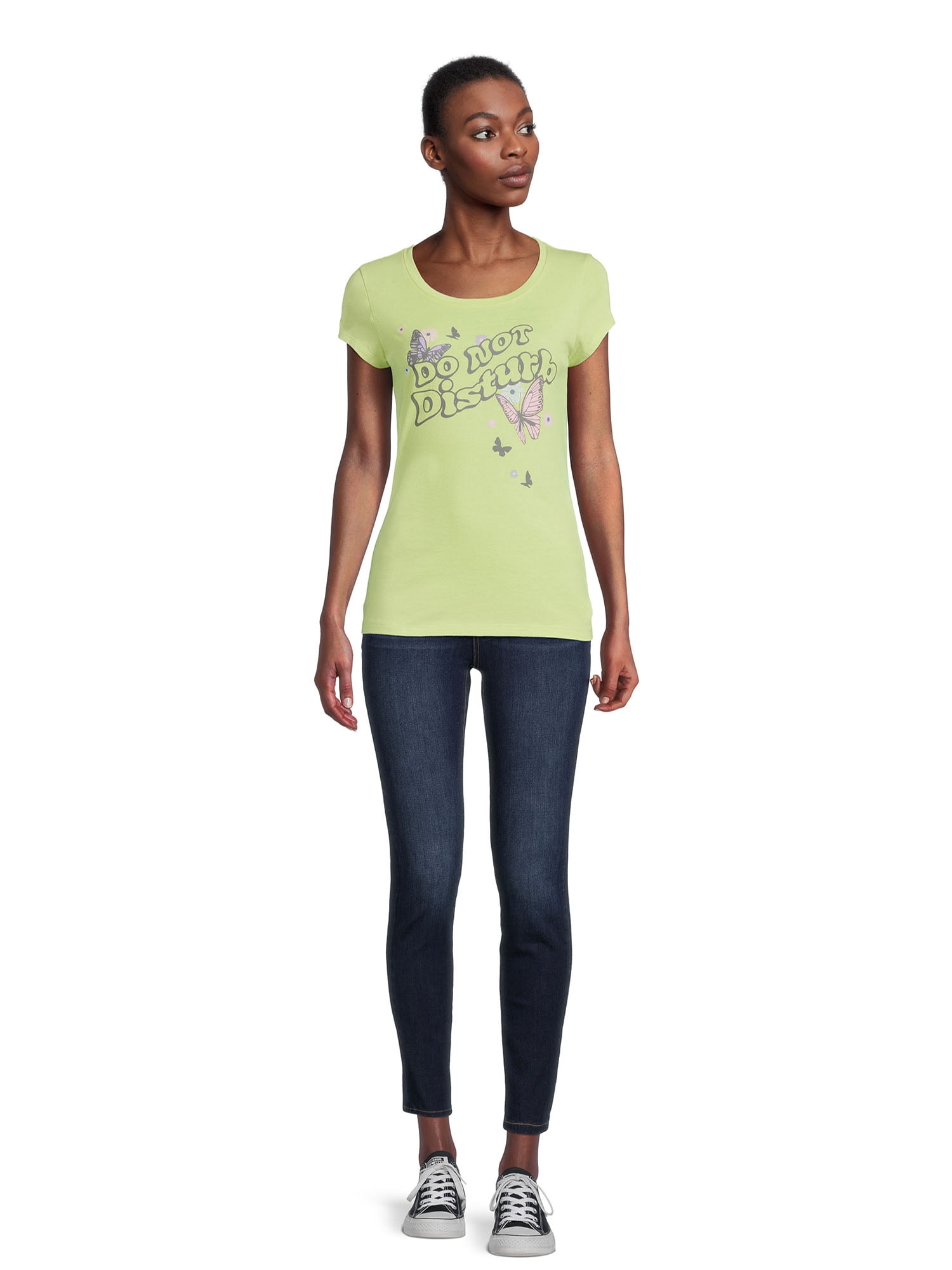 Wound Up Juniors Do Not Disturb Short Sleeve Graphic T-Shirt