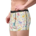 thumbnail image 2 of Pofeuu Flower Color Rabbit Print Men’s Boxer Briefs, Moisture-Wicking Underwear, Regular,Trunk-Small, 2 of 5