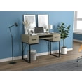 thumbnail image 1 of Safdie & Co. Computer Writing Desk 42.5in Long Dark Taupe with 2 Drawers 1 Shelf and Black Metal for Home Office and Small Spaces. Ideal for writing, gaming, study, work from home., 1 of 4