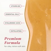 Caress Shea Butter & Brown Sugar Body Wash, Exfoliating & Moisturizing, Hyaluronic Acid, 30 oz