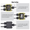 thumbnail image 4 of Caja de Conexiones Eléctricas Impermeable para Exteriores, Caja de Conexiones Externa de Plástico con Enchufe de 3 Vías, Cajas para Cables de Alimentación Eléctrica., 4 of 6