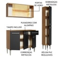 thumbnail image 4 of Cocina Integral 137cm Marrón/Negro Emilly Gold Madesa 03, 4 of 10