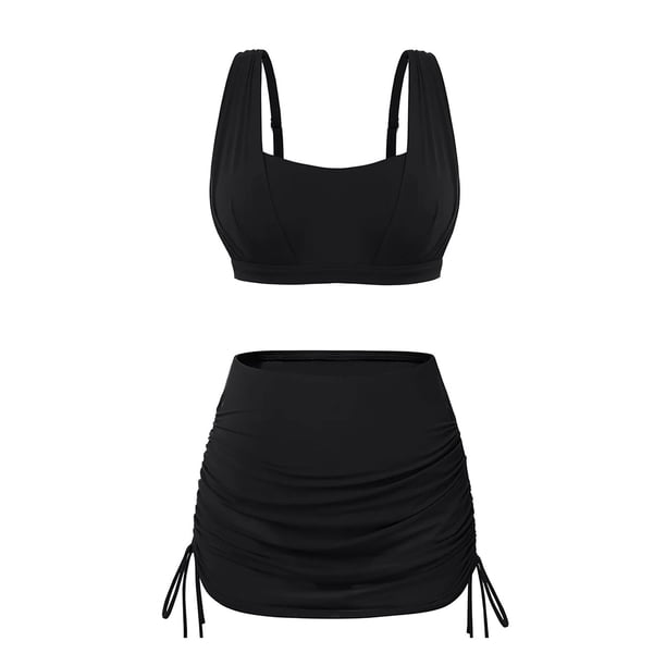 Trajes de baño para mujer, traje de baño de dos piezas con retazos de malla de color liso para mujer, traje de baño para mujer, traje de baño para mujer, trajes de baño de moda playera para mujer