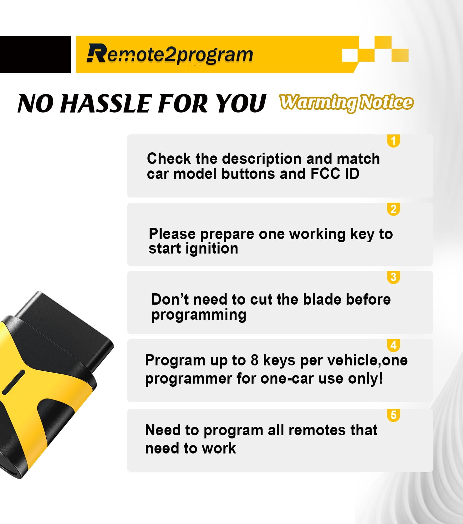 DIY Car Remote Programmer OBD Tool and Keyless Entry Remote Replacement for 2007-2012 Hyundai Santa FE with FCC: PINHA-T03