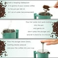 thumbnail image 3 of Mixpresso Stainless Steel French Press Coffee Maker 26 Oz 770 Ml Double Wall Metal Insulation Coffee Press & Tea Brewer Easy Clean & Easy Press, Strong Quality Coffee Press, Green Small French Press, 3 of 7