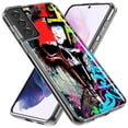 thumbnail image 2 of MUNDAZE Samsung Galaxy S20 Plus Shockproof Clear Hybrid Protective Phone Case Skull Face Graffiti Painting Art Cover, 2 of 5