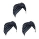 thumbnail image 3 of Sonducket Turban Knot Hijab Hat Donut Cover Solid Stretch Headscarf Caps Loss Bonnet para mujeres Accesorios de maquillaje Gris Type1 NO1, 3 of 6