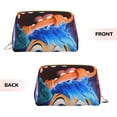 thumbnail image 2 of Lsque inside out 2 Pattern Genuine Leather Makeup Bag Cosmetic Pouch Travel Organizer Toiletry Clutch Large Capacity Travel Cosmetic Bag, 2 of 6