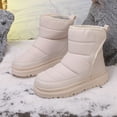 thumbnail image 6 of Kids Snow Boots Boys Girls Waterproof Thicken Warm Furry Lined Mid Calf Platform Winter Booties, 6 of 9