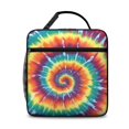 thumbnail image 2 of Red and Green Tie Dye Pattern Insulated Lunch Bag Teens,Lunch Box for Men Women for Work,Picnic or Travel,10.2x9.5x4.3 Inches,8 Can Capacity, 2 of 6