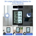 thumbnail image 2 of Geevon Indoor Outdoor Thermometer Digital Wireless with 3 Outdoor Sensors, Large LCD Display Digital Temperature Humidity Gauge with Backlight (LCD Display), 2 of 9