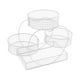 thumbnail image 4 of Cesta de frutas escalonada, frutero, encimera, cuenco para verduras para refrigerios, verduras Blanco, 4 of 9