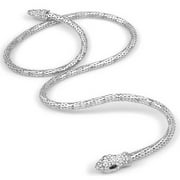 RABBITH Snake Choker Necklace Retro Adjustable Snake Shape Collar Necklace Curved Design for Rhinestone Halloween Jewelry for Wo