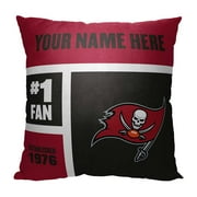 Tampa Bay Buccaneers NFL "Color Block" Personalized 18" x 18" Pillow