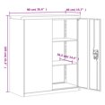 thumbnail image 4 of vidaXL Armoire à Dossiers Blanche 90x40x105 cm Acier, 4 of 5