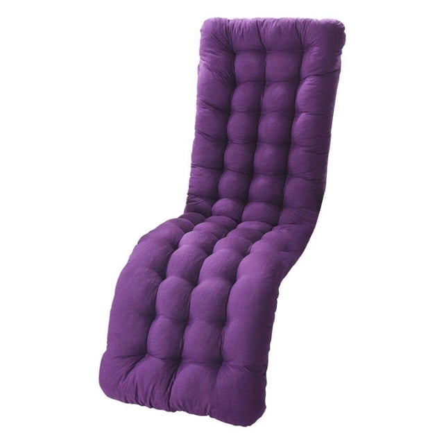 Coussin de Jardin en Polyester Confortable Coussin de Canapé Inclinable Mat Épaissi Extérieur Intérieur Violet A