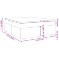 thumbnail image 4 of vidaXL Box Spring Bed with Mattress Dark Grey California King Velvet, 4 of 5