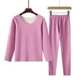 thumbnail image 2 of Ltctricy Women's Plus Size Thermal Underwear Sets Fleece Lined Long Sleeve Shirts and Leggings 2 Piece Base Layer Sets(Purple,4X-Large), 2 of 3