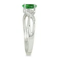 thumbnail image 2 of SZUL Women's Emerald and Diamond Twist Ring in 10K White Gold, 2 of 3