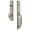 Satin Nickel, variant on Grandeur Carfgredn_Esetd_Na Carre Solid Brass Rose Dummy Full Plate "F" Grip Handleset -