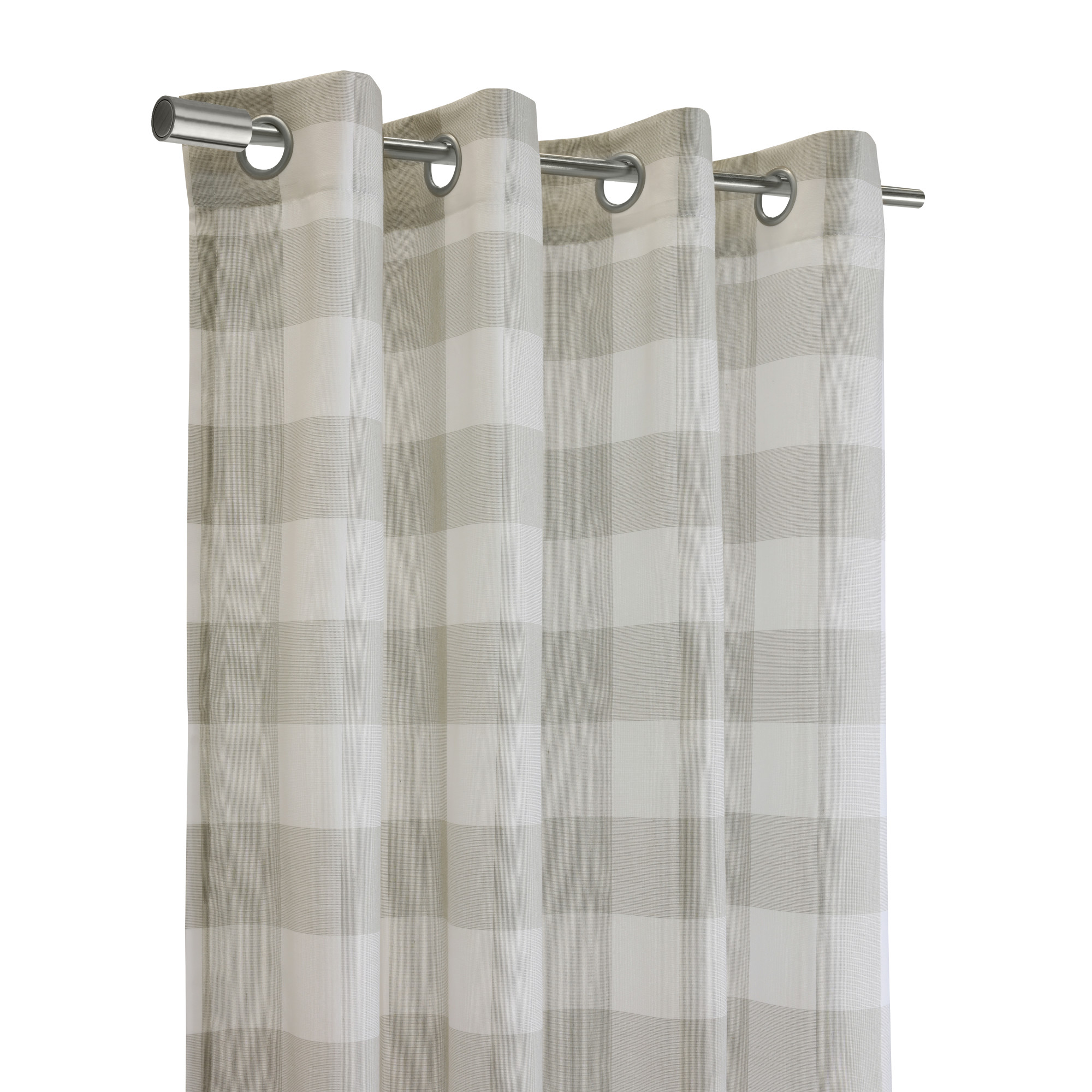 Loft Living Bella Light Filtering Grommet Indoor Curtain 52 x 84 in Taupe
