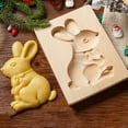 thumbnail image 5 of Carved Wooden Cookie Mold 3D Baking Biscuit Press Stamp Cookie Cutter Embossing Decorating Tool for Christmas Thanksgiving Halloween Easter Kitchen DIY Baking Craft Projects, 5 of 5