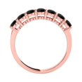 thumbnail image 4 of Mauli Jewels Engagement Rings for Women 0.75 Carat Round Brilliant Cut Black Diamond Ring Prong 10K Rose Gold, 4 of 7
