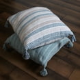 thumbnail image 5 of LR Home Blue Altair Oceanside Chevron 2'-6" X 2'-6" Indoor Square Hand - Crafted Decorative Floor Pillow, 5 of 5