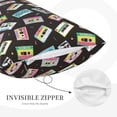 thumbnail image 5 of Fotbe Colorful Retro Tape Pillow Cases - Envelope Closure - Luxury, Extra Soft, Cooling Pillow Covers - Wrinkle, Fade, Stain Resistant-16"x24", 5 of 8