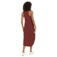 thumbnail image 4 of Baywell Women's Tank Swing Dress Relaxed-Fit Sleeveless V-Neck Midi Dress Red S-3XL, 4 of 7
