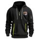 thumbnail image 2 of Sudadera con capucha para hombre, estilo casual, deportivo, de color liso, con cremallera y bolsillo, de manga larga, blusa de poliéster., 2 of 7